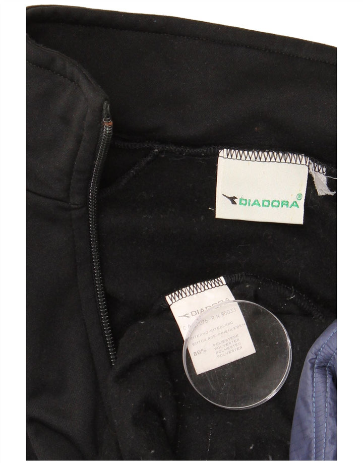 DIADORA Veste de Survêtement Homme Noir Moyen Polyester Colorblock