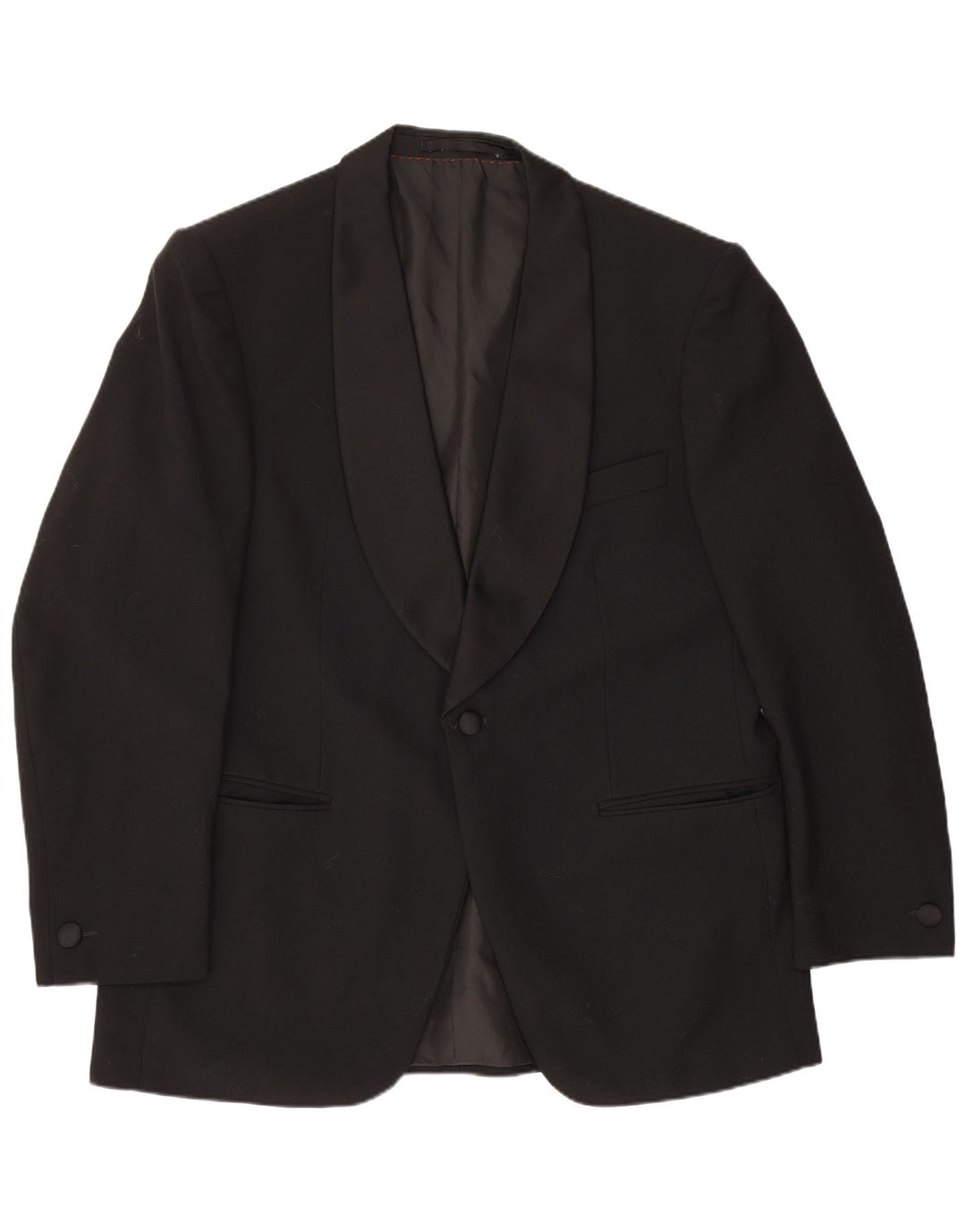 Wilvorst Veste blazer à 1 bouton pour homme UK 40 Grande laine vierge noire