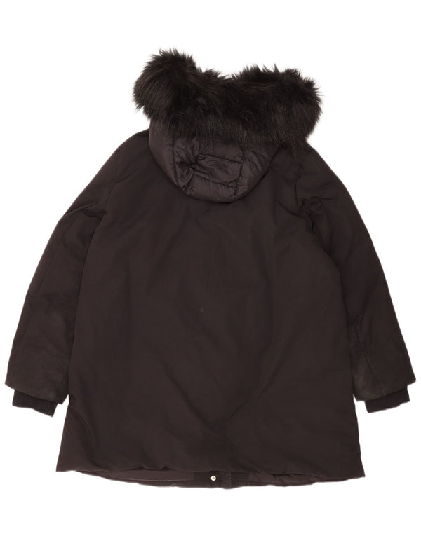 Florela Rubino Womens Hooded Oversized Padded Coat UK 14 Large Black