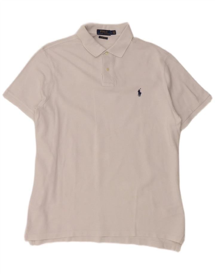 POLO RALPH LAUREN Polo Slim Fit personnalisé pour hommes en coton blanc grand