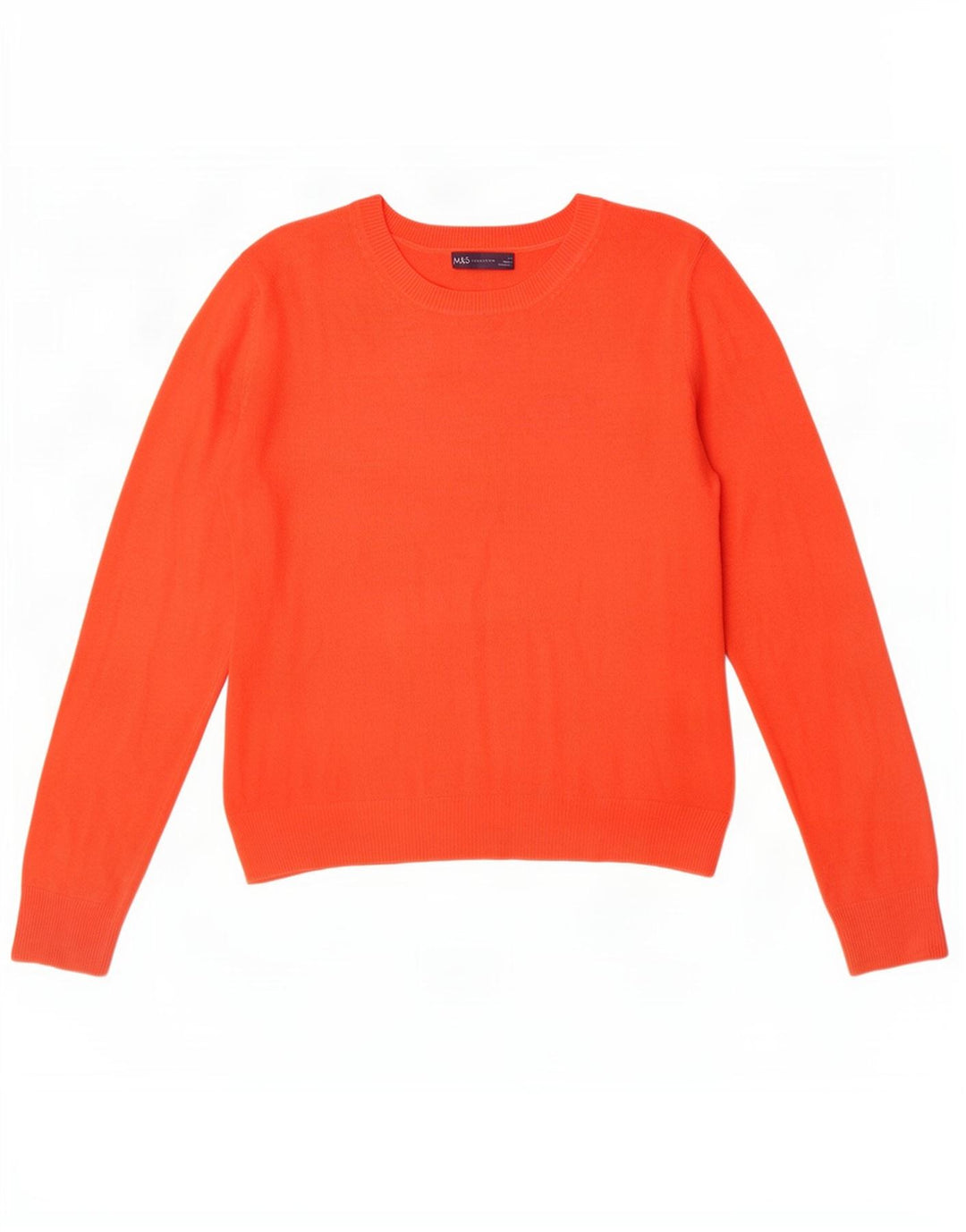 Marks & Spencer Pull col bateau pour femme UK 12 Acrylique orange moyen