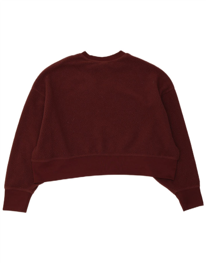 Nike Femme Crop Oversize Fleece Jumper UK 10 Petit Marron Polyester