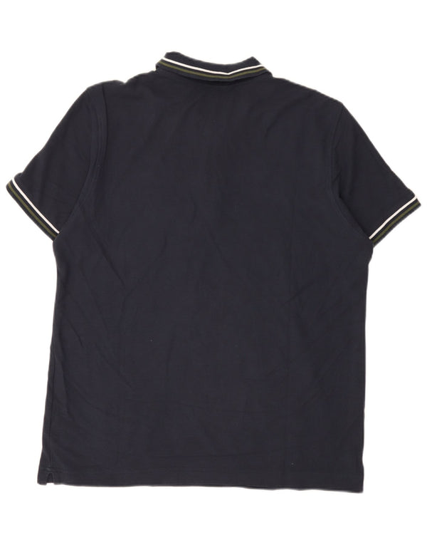 Polo Homme Lotto Coton Rayé Bleu Marine Moyen