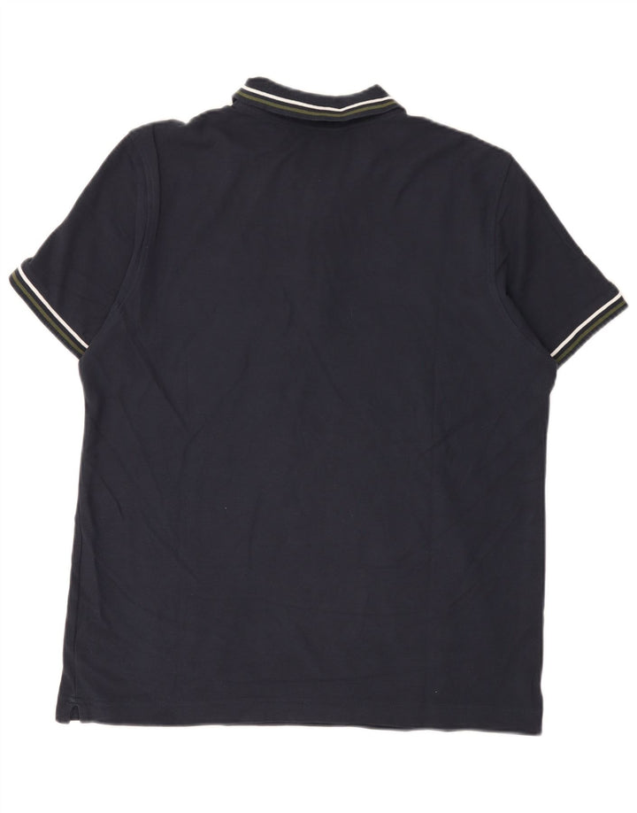 Polo Homme Lotto Coton Rayé Bleu Marine Moyen