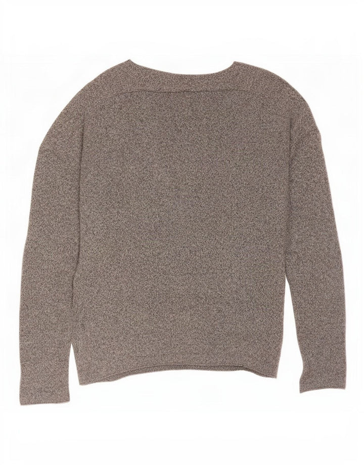 Zara Pull à col rond pour homme Petit coton moucheté gris
