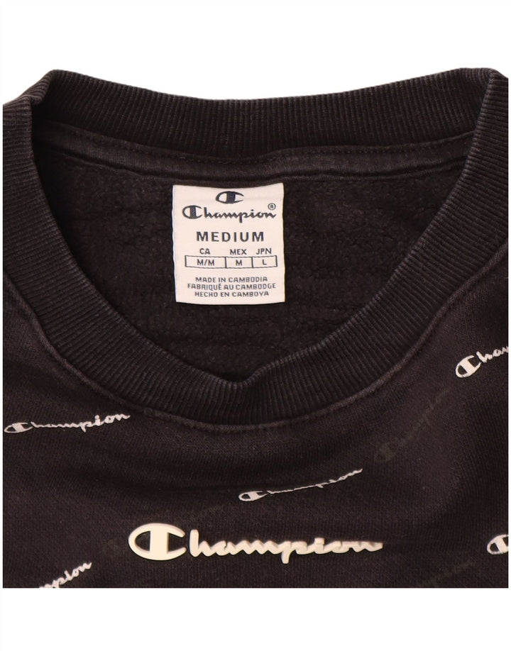 CHAMPION Sweat-shirt graphique pour femme UK 14 Noir moyen
