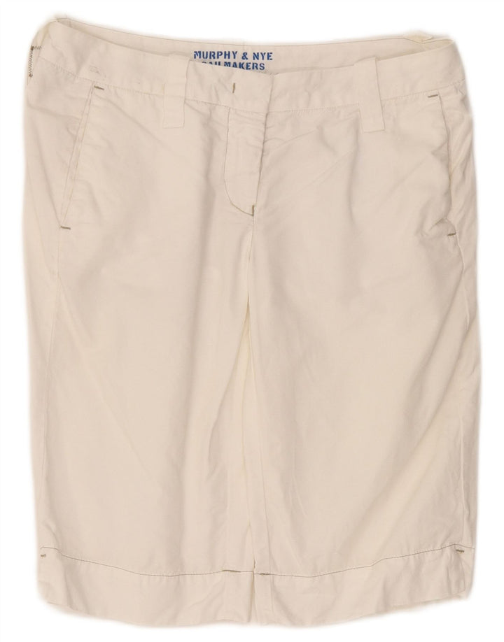 Murphy & Nye Short Chino Sailmakers Femme W30 Coton Blanc Moyen