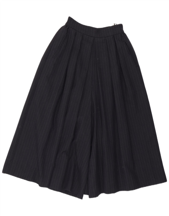 JOHN ROCHA Pantalon décontracté évasé pour femme UK 10 Small W25 Bleu marine