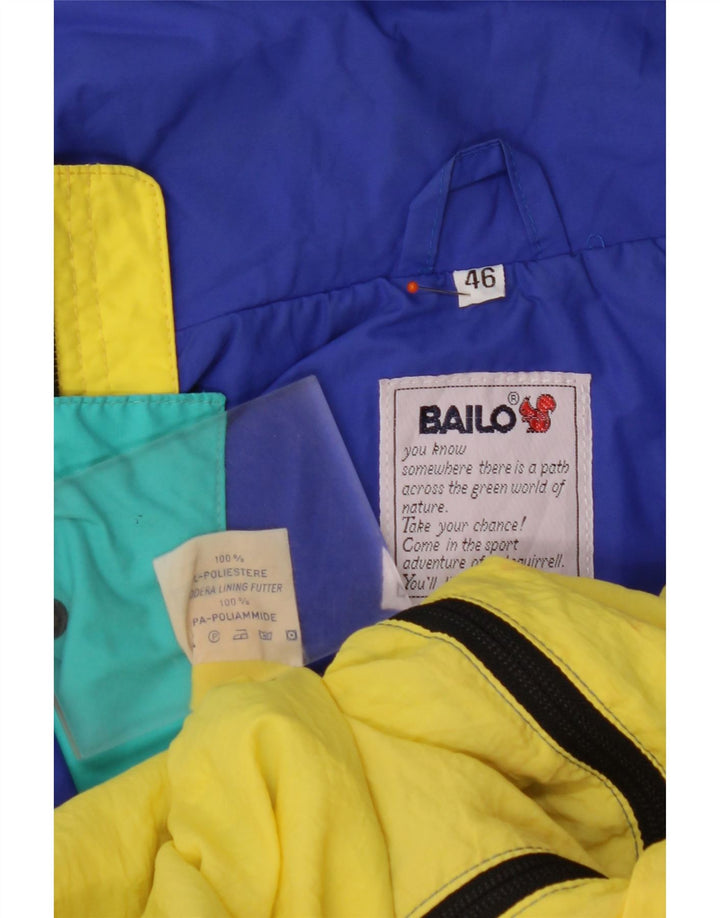 BAILO Veste de Pluie Coupe Ample pour Homme IT 46 Petit Bleu Colorblock Polyester
