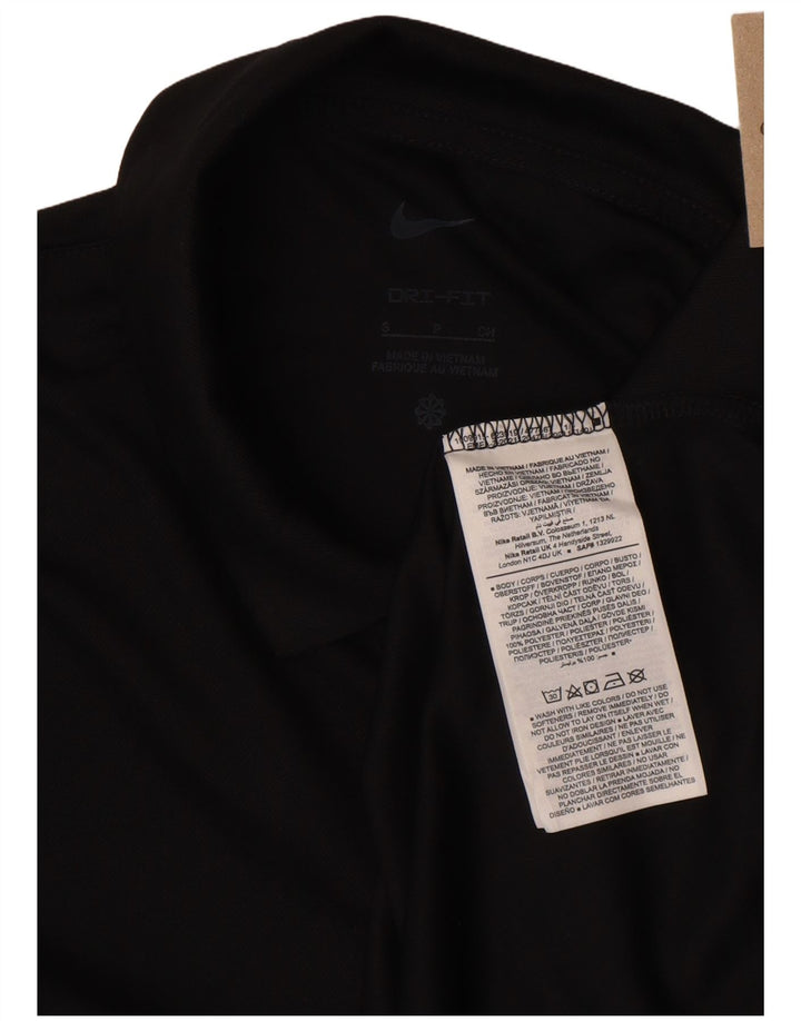 Nike Polo Dri Fit à manches longues pour femme Petit Noir Polyester