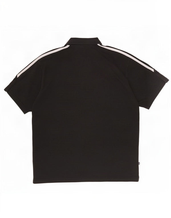 Adidas Mens Polo Shirt UK 42/44 Large Black Cotton