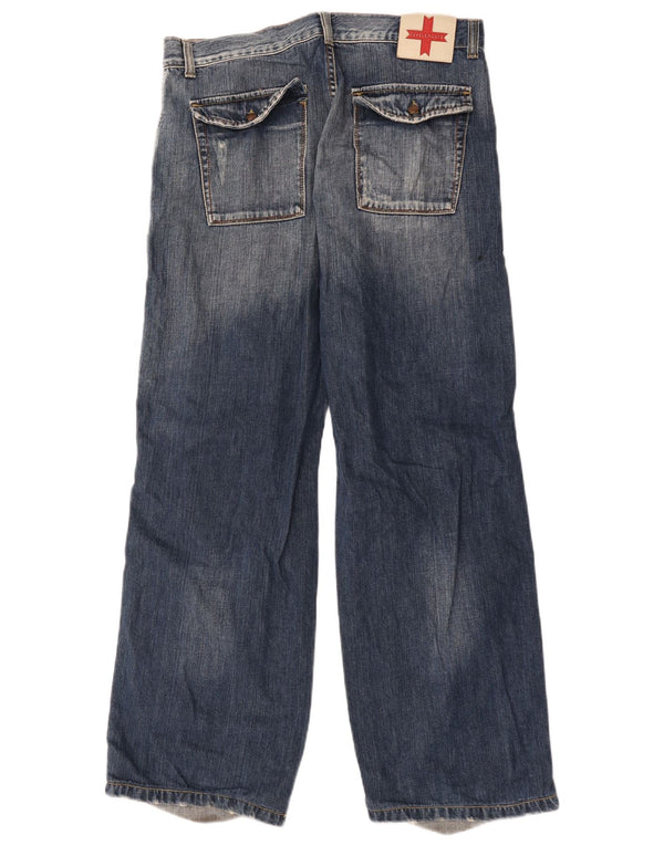 Zu Elements Jean Cargo Loose Homme W33 L31 Bleu Marine Colorblock Coton