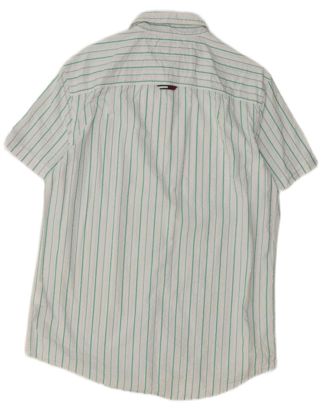 TOMMY HILFIGER Chemise à manches courtes coupe régulière pour homme Large rayé blanc