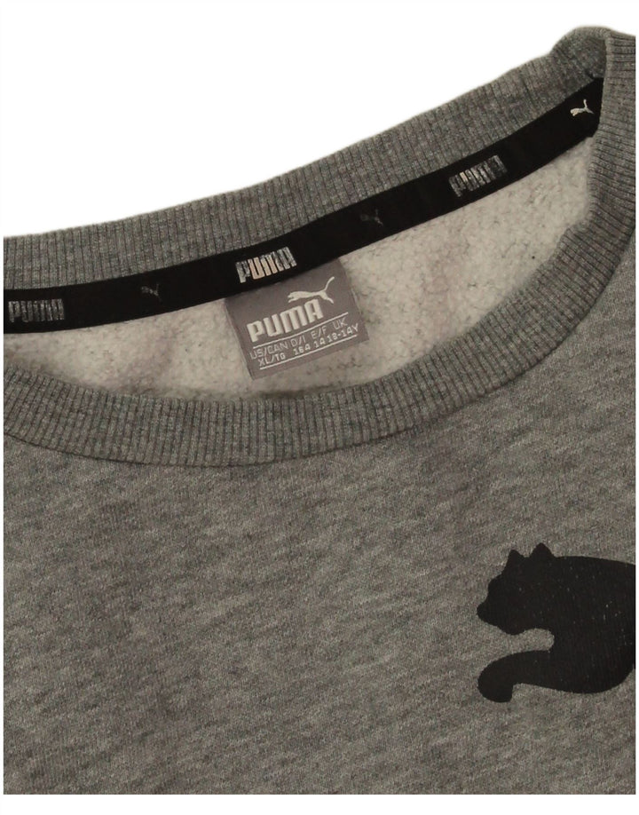 Puma Sweat-Shirt Graphique Garçon 13-14 ans Gris Coton
