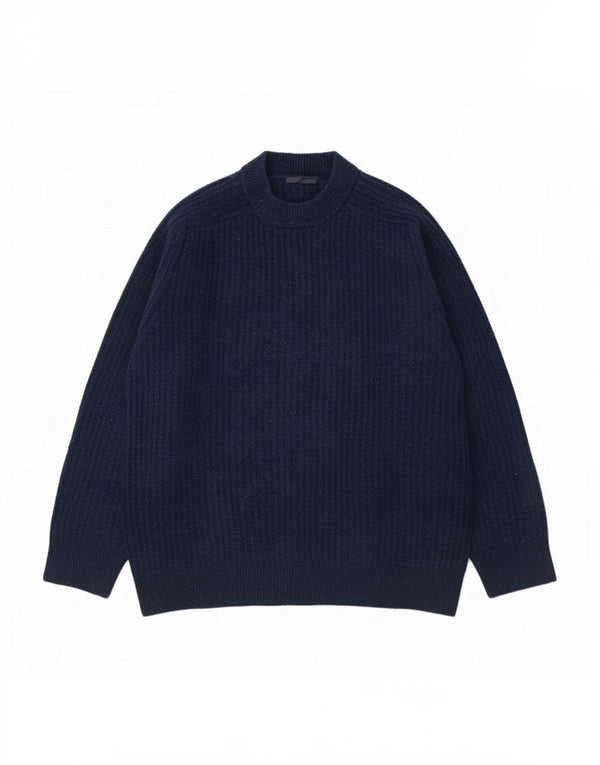 Marks & Spencer Pull col roulé pour homme 2XL en laine mouchetée bleu marine