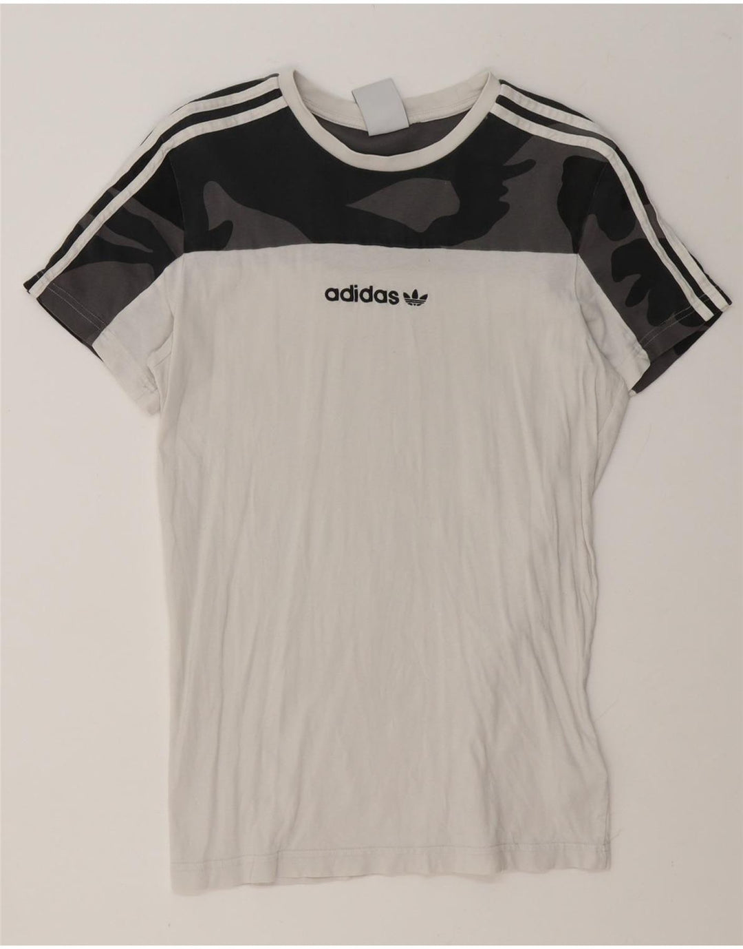 Adidas T-Shirt Homme Haut Petit Coton Camouflage Blanc