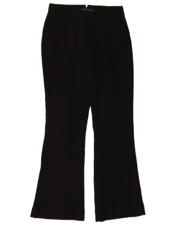 Zara Pantalon décontracté évasé pour femme Petit W26 L30 Noir
