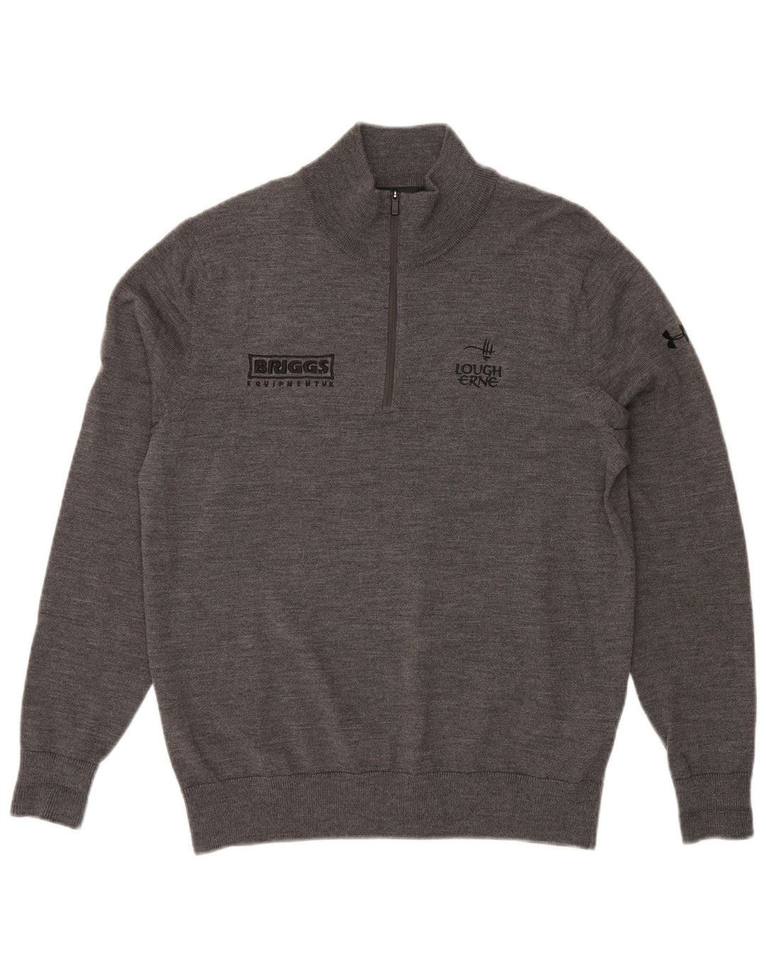 UNDER ARMOUR Pull Graphique à Col Zippé Homme Gris Moyen