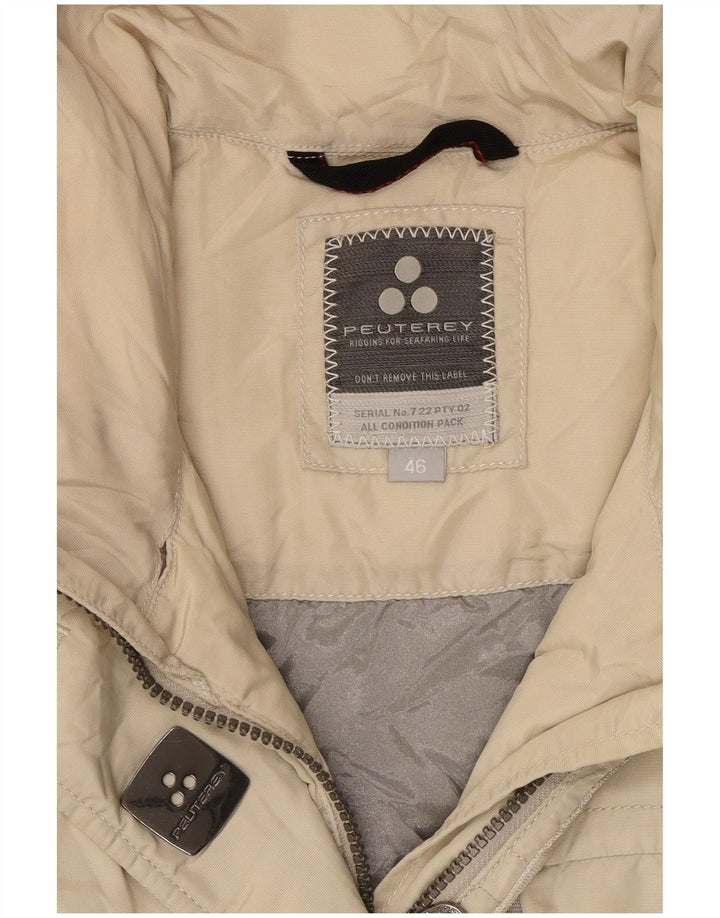 PEUTEREY Doudoune Femme IT 46 Large Blanc Cassé Polyamide