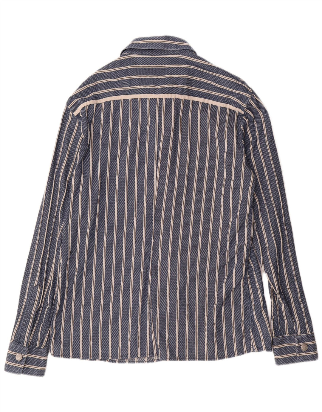 ARMANI JEANS Chemise Homme 2XL Bleu Rayé