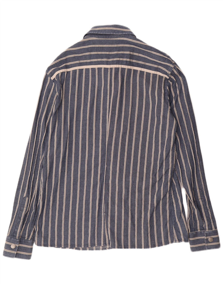 ARMANI JEANS Chemise Homme 2XL Bleu Rayé