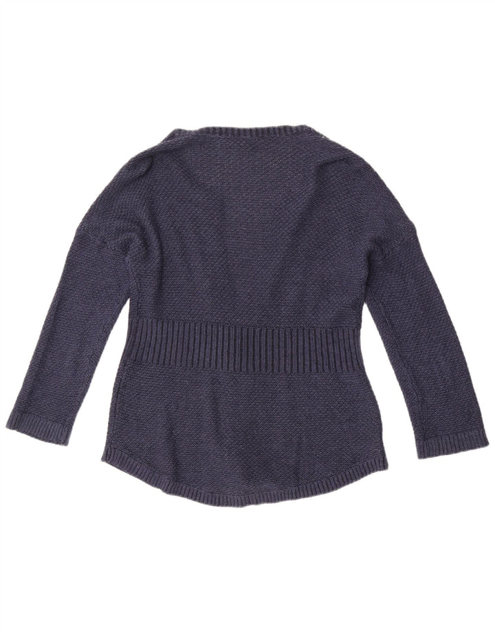 Eddie Bauer Cardigan pour femme en coton bleu marine moyen UK 14