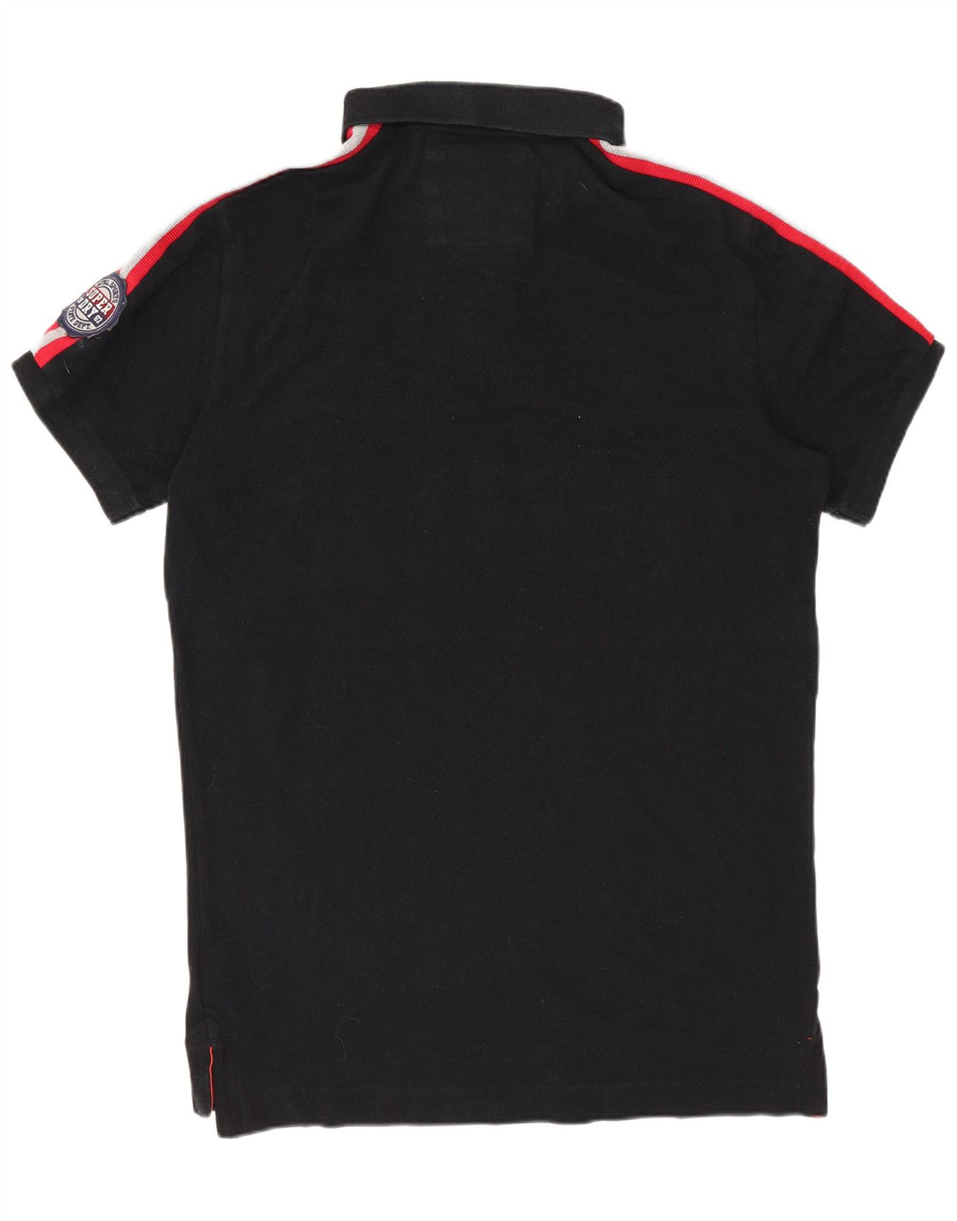 SUPERDRY Polo Graphique Homme Noir Moyen Coton Colorblock