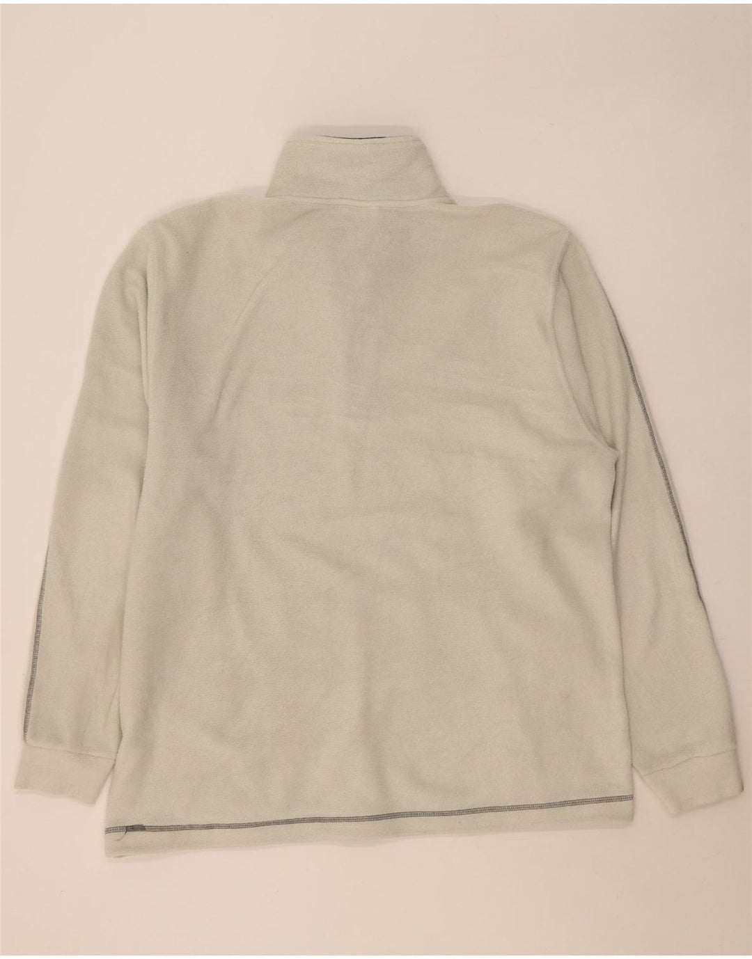 Diadora Pull polaire à col zippé pour homme 2XL en polyester blanc cassé