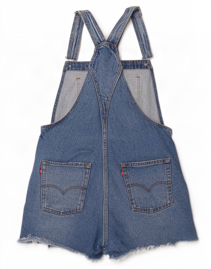 Levi's Salopette Short en Jean Femme Medium W32 Bleu Coton