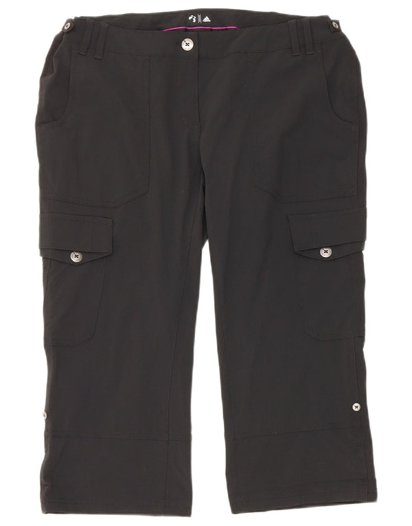 Adidas Pantalon cargo droit pour femme UK 18 XL W36 L21 Noir Nylon