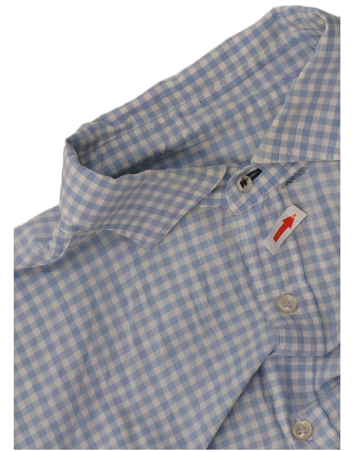 Massimo Dutti Chemise décontractée pour homme XL en coton vichy bleu