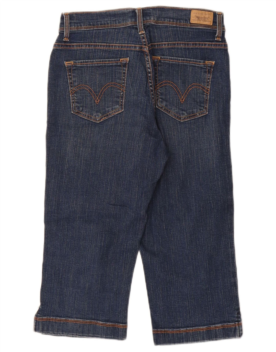 LEVI'S Jean Capri taille haute pour femme US 8 Medium W26 L17 Bleu marine Coton