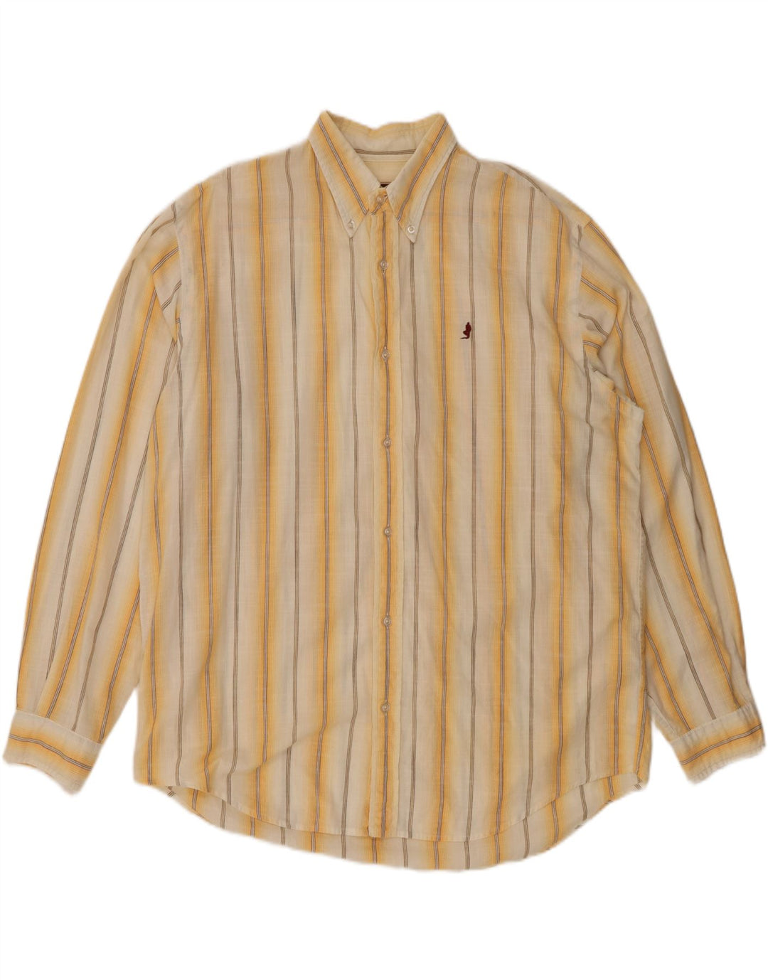 MARLBORO CLASSICS Chemise Homme XL Jaune Rayé Coton