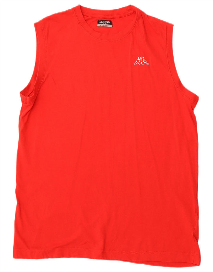 KAPPA Débardeur Homme XL Rouge Coton