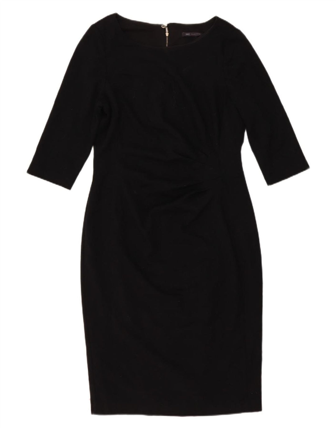 Marks & Spencer Robe fourreau à manches 3/4 pour femme UK 16 Large Noir Polyester