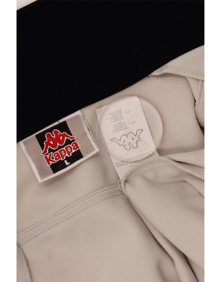Kappa Veste de survêtement pour homme Taille L Gris Colorblock Polyester