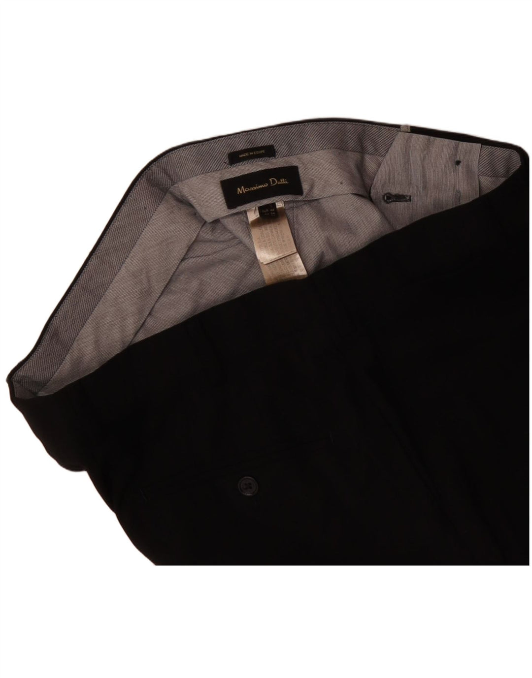 MASSIMO DUTTI Pantalon de costume slim pour homme EU 44 Large W34 L31 Laine noire