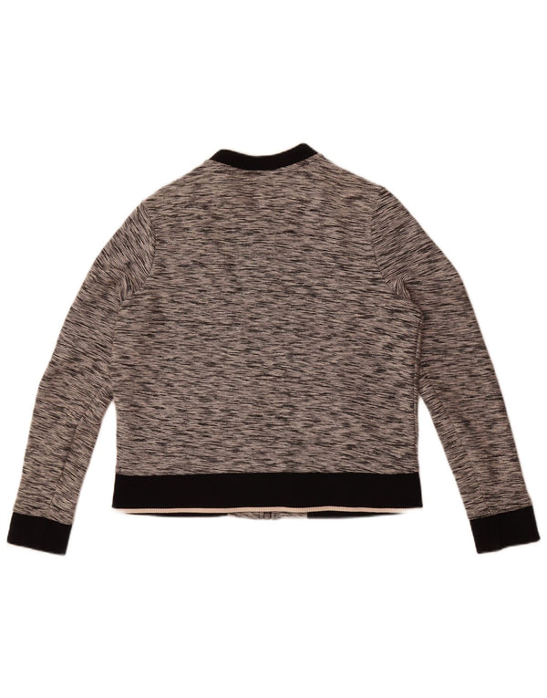 Tommy Hilfiger Veste de survêtement pour femme UK 12 Gris moyen en coton moucheté