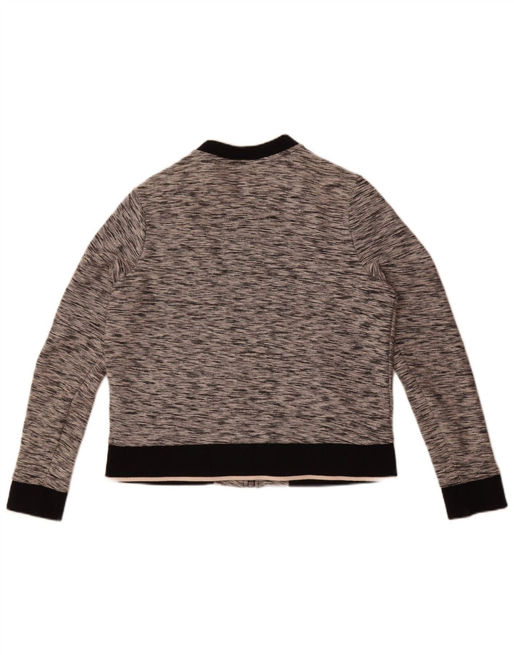 Tommy Hilfiger Veste de survêtement pour femme UK 12 Gris moyen en coton moucheté
