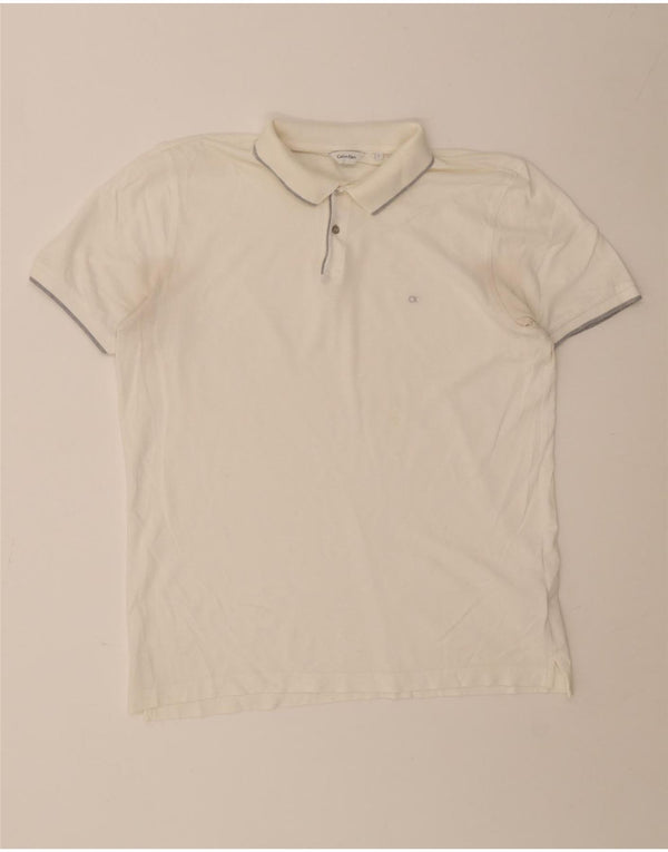 Calvin Klein Polo Homme Grand Blanc Coton