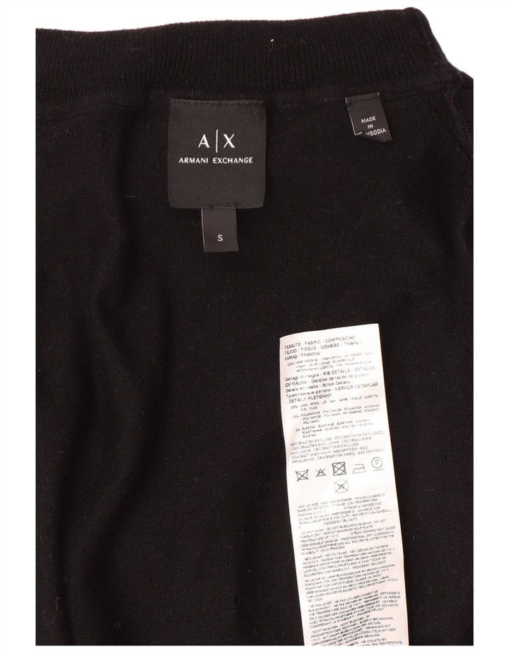 Armani Exchange Pull col roulé pour homme en laine vierge noire Taille S