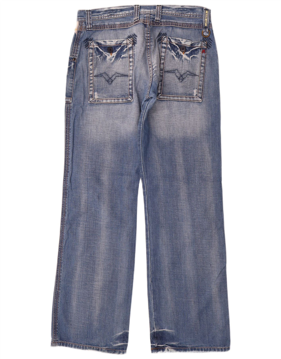 Replay Jean droit homme W34 L34 bleu coton