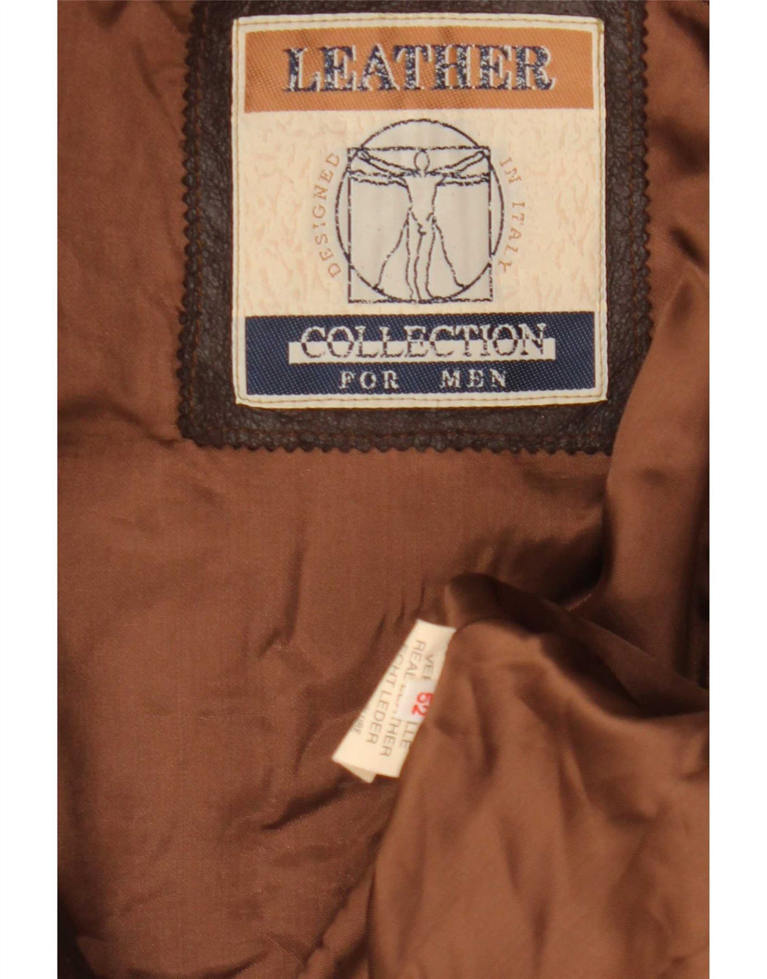 veste en cuir homme vintage IT 52 XL Marron