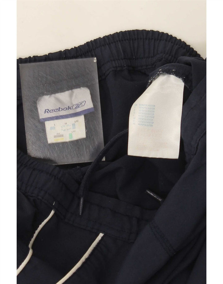 Reebok Bermuda Sport Short Femme UK 14 Large Bleu Marine Polyester