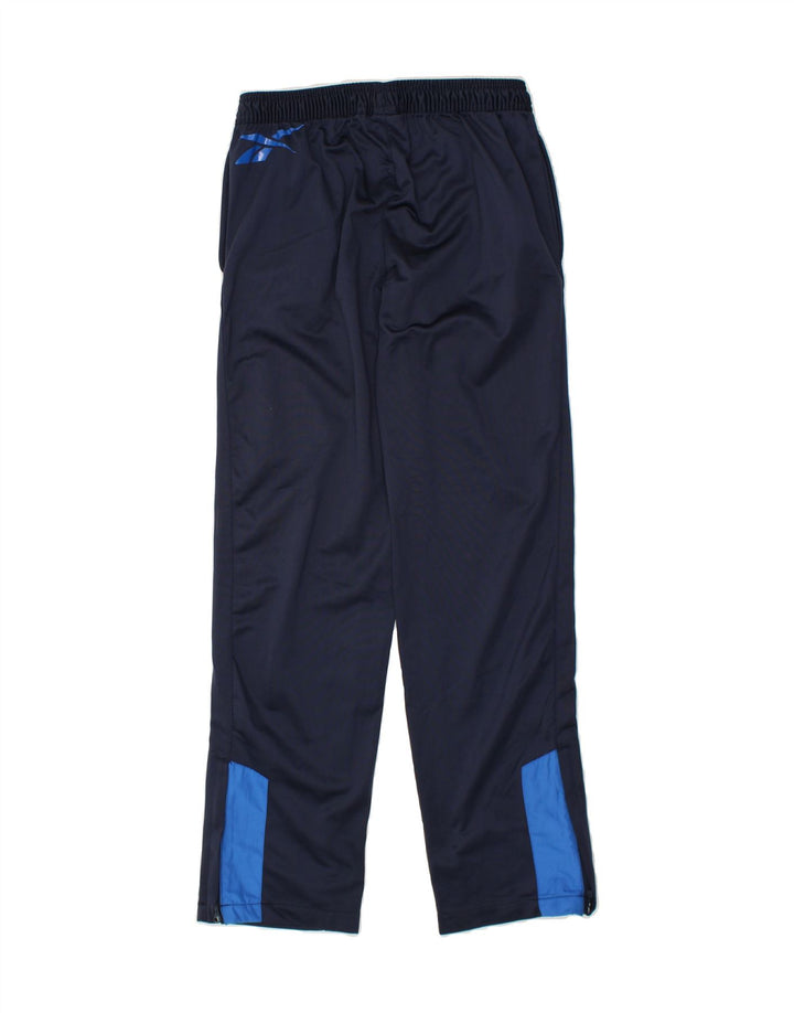 REEBOK Mens Tracksuit Trousers Small  Navy Blue Colourblock Polyester Vintage Reebok and Second-Hand Reebok from Messina Hembry 