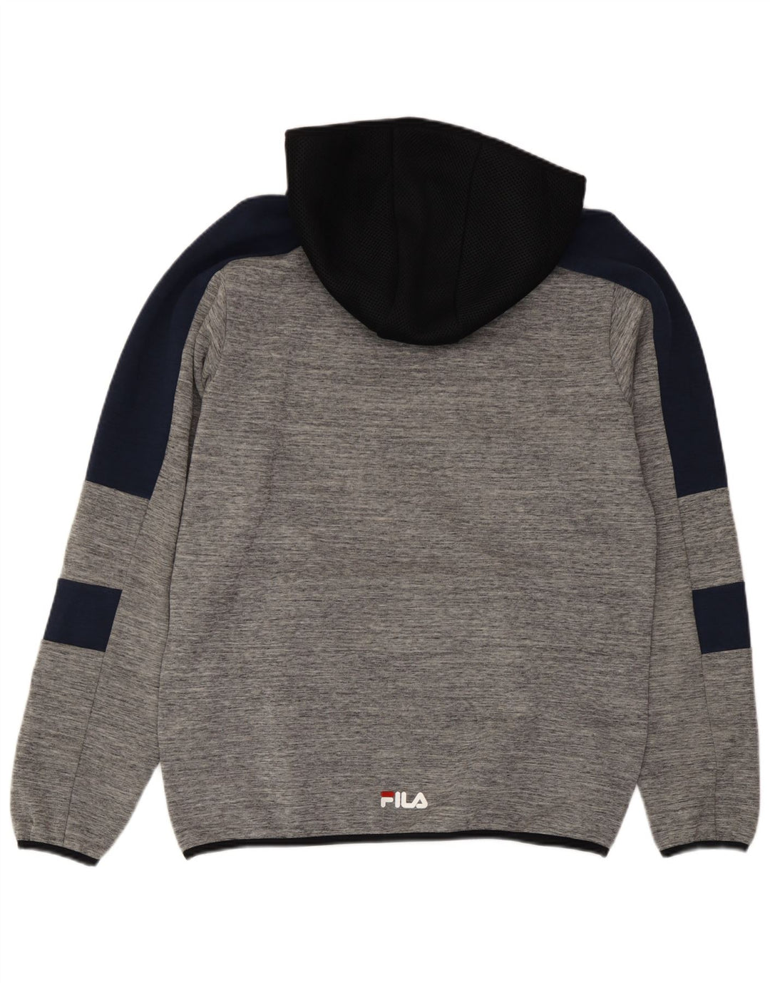 Fila Pull à Capuche Graphique Homme Gris Moyen Coton Colorblock