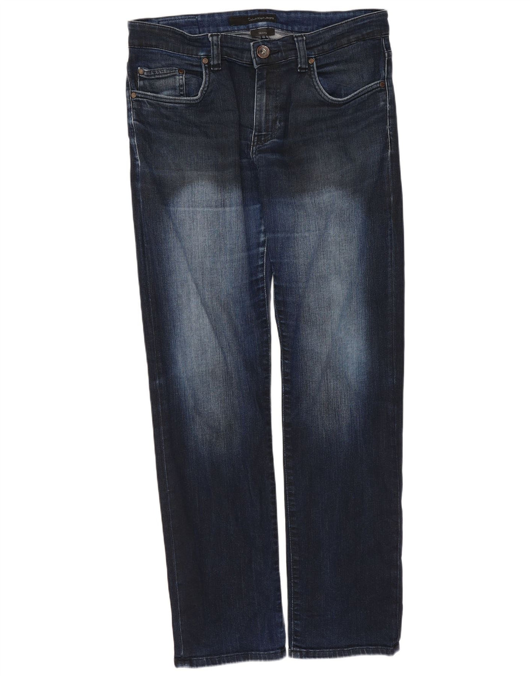 CALVIN KLEIN Jean Skinny Femme W32 L30 Bleu Marine