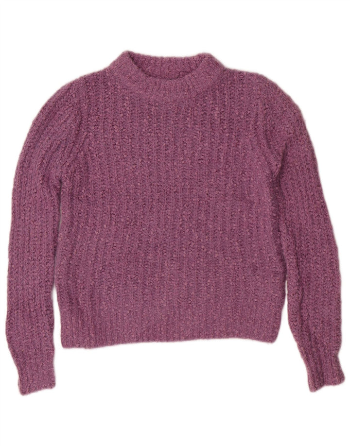 Marks & Spencer Pull col bateau pour femme UK 8 Small Violet Polyester