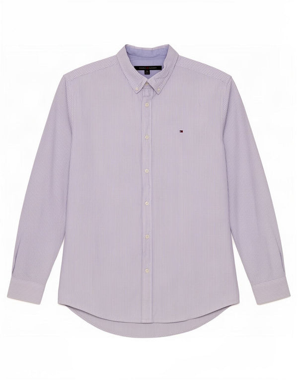 Tommy Hilfiger Chemise Homme XL Bleu Rayure Coton