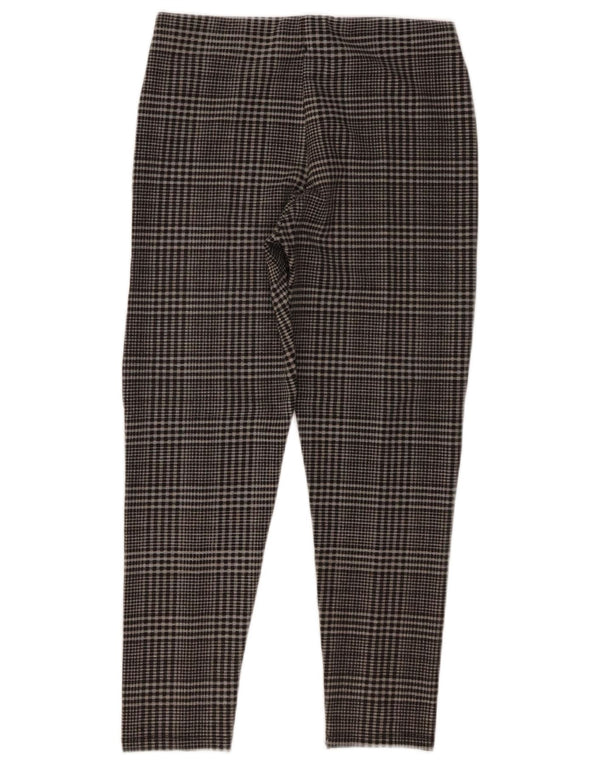 Pantalon décontracté slim fille Zara 13-14 ans W26 L23 Gris à carreaux Polyester